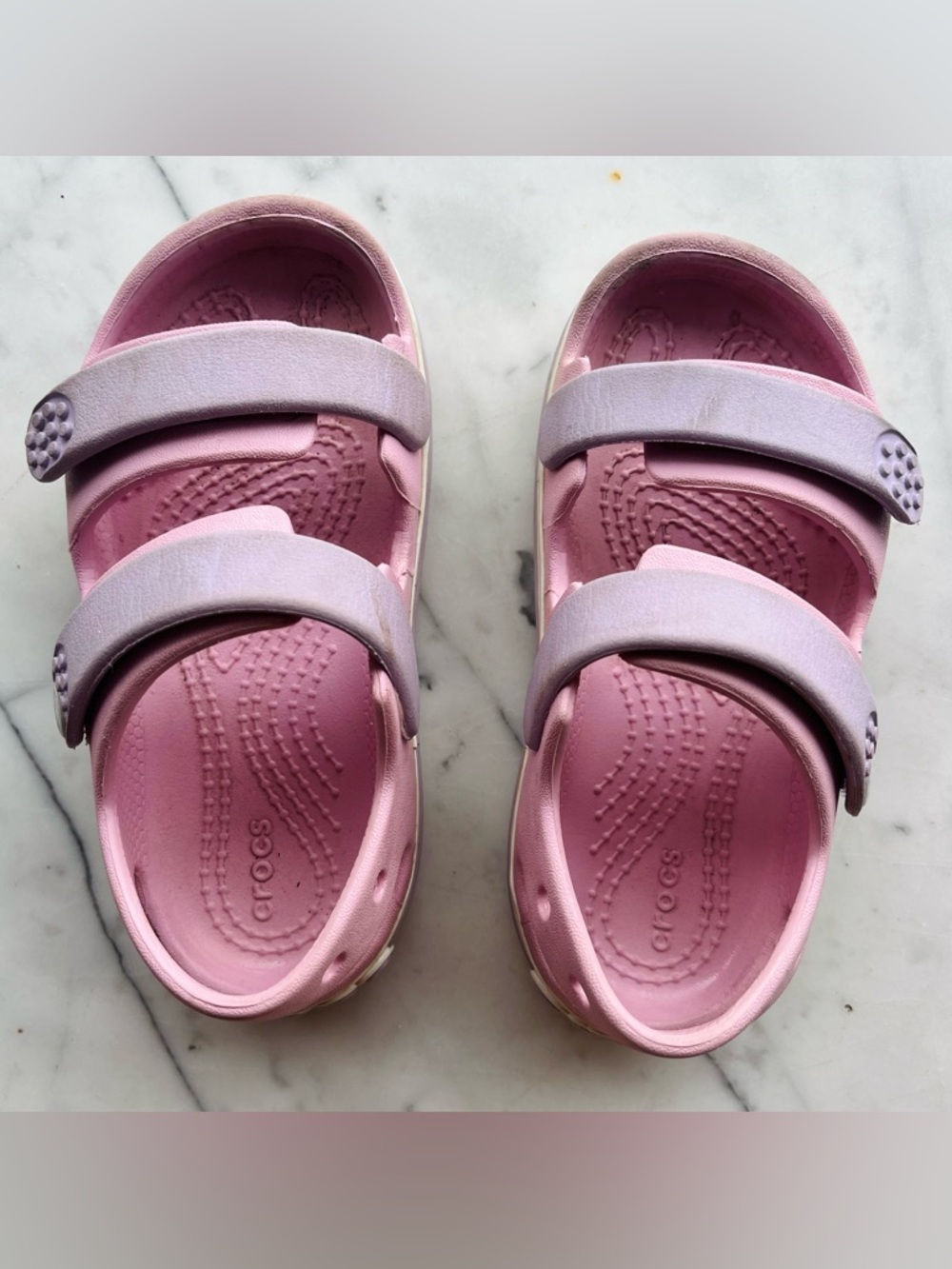 Crocs Kids' Crocband Cruiser Sandals in Ballerina Pink / Lavender Size C9